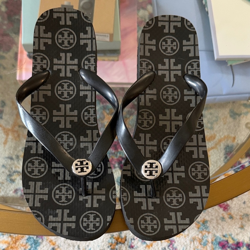 Tory Burch Black Flip Flops